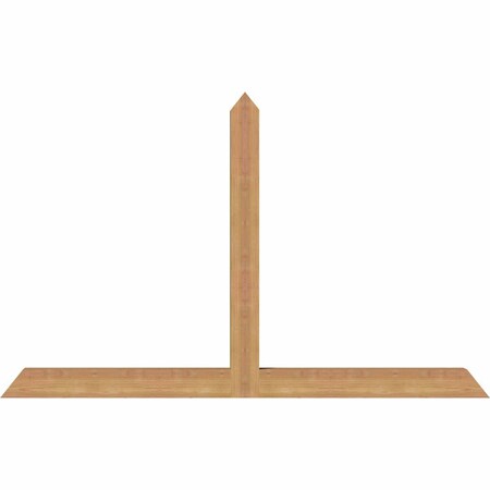 Ekena Millwork Portland Timber Gable Bracket, Western Red Cedar, 60"W x 38"H x 3 1/2"D x 3 1/2"F, 15/12 Pitch GBW060X38X0404POR00SWR